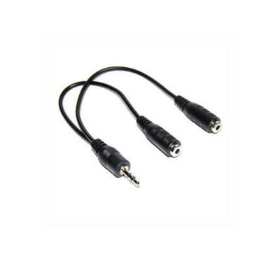 3.5 mm Male to 2 Female Y Splitter Headset Earphone Headphone Audio Cable