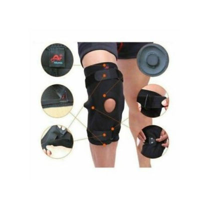 Hinged Double Metal Knee Brace Support Adjustable Size Arthritis For Sports Gym