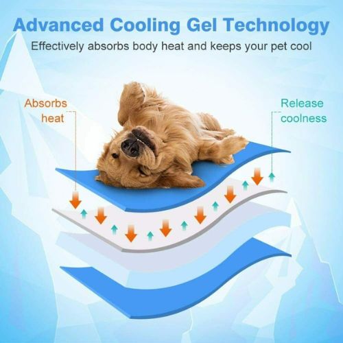 Gel Cooling Mat Dog Cat Pet Cool Pad Summer Hot Weather Bed Cushion Indoor