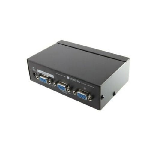 High Resolution 1 PC to 2 Port VGA SVGA LCD CRT Video Monitor Splitter Black Box