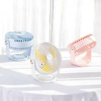 Desktop Cooling Fan USB Powered 3 Speed Adjustable Large 7 Inch Built-in Battery