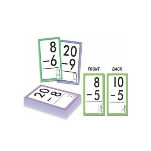 Educational Subtraction- Group games Flash Card- Large, durable card- 40 Cards