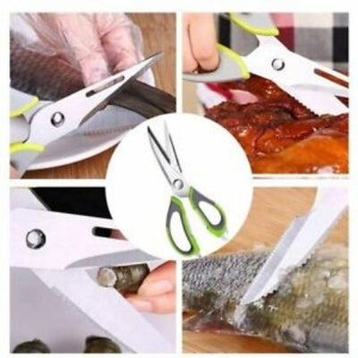 6 In 1 Multinational Kitchen Scissor - Heavy Duty Steel Shears For Household