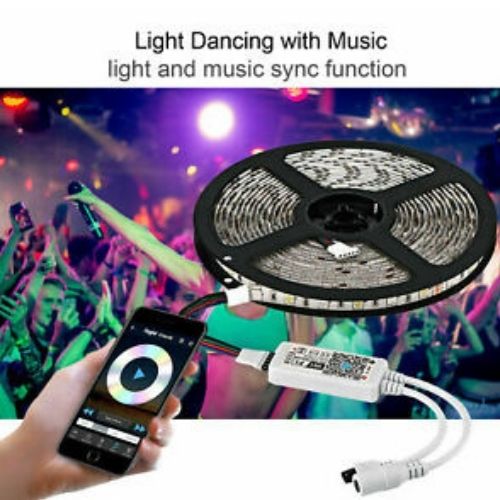 10M Smart Wifi 300 RGB LED Strip Lights 12V Waterproof Alexa Echos Google Home