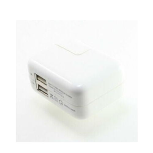 2-Port 2-Amp USB Home Wall Charger for Apple iPad 4 Mini Air 1st 2nd 3rd White