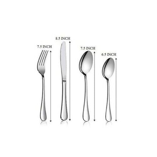 Flatware Set With Knife, Spoon And Fork Stainless Steel Dinner Serving Set.12pcs