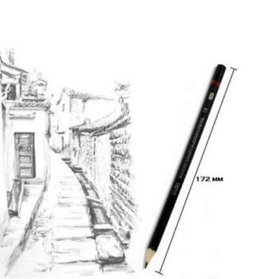 CAMLIN CHARCOAL PENCIL 172MM Wood Black Pencil Suitable For Student-10 pcs/SET