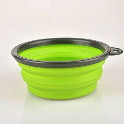 Collapsible Silicone Cat Dog Pet Feeding Bowl Water Dish Feeder Travel Portable