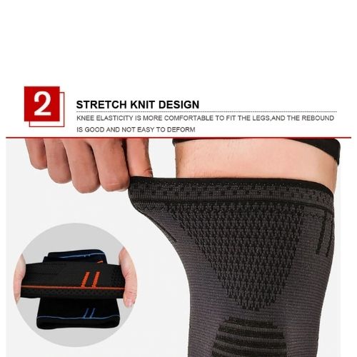 4pcs Knee Sleeve Compression Brace Support For Sport Joint Pain Arthritis