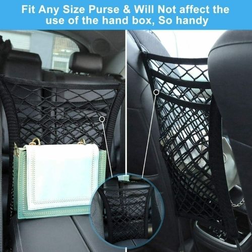 Car Mesh Organizer 3-Layer Dog Net for Car Between Seats Barrier SUV Car Truck