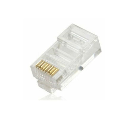 RJ45 Ends Cat 5E Ethernet Cable Connectors Modular Plugs Crimp Lot Crystal Head