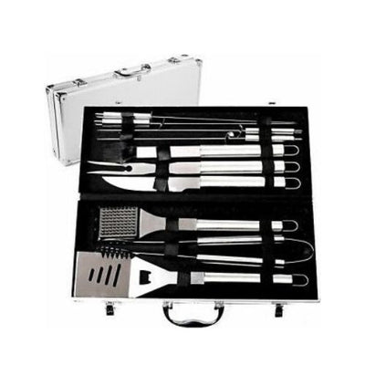 10x STAINLESS STEEL BBQ GRILL TOOL SET W/ STORAGE BAG BARBECUR  COOKING UTENSIL