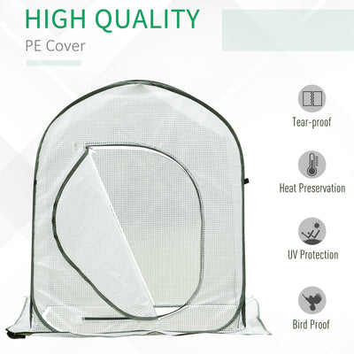 Garden Portable Pop Up Greenhouse for Plants Vegetables Fruits w/ Zipper Bag