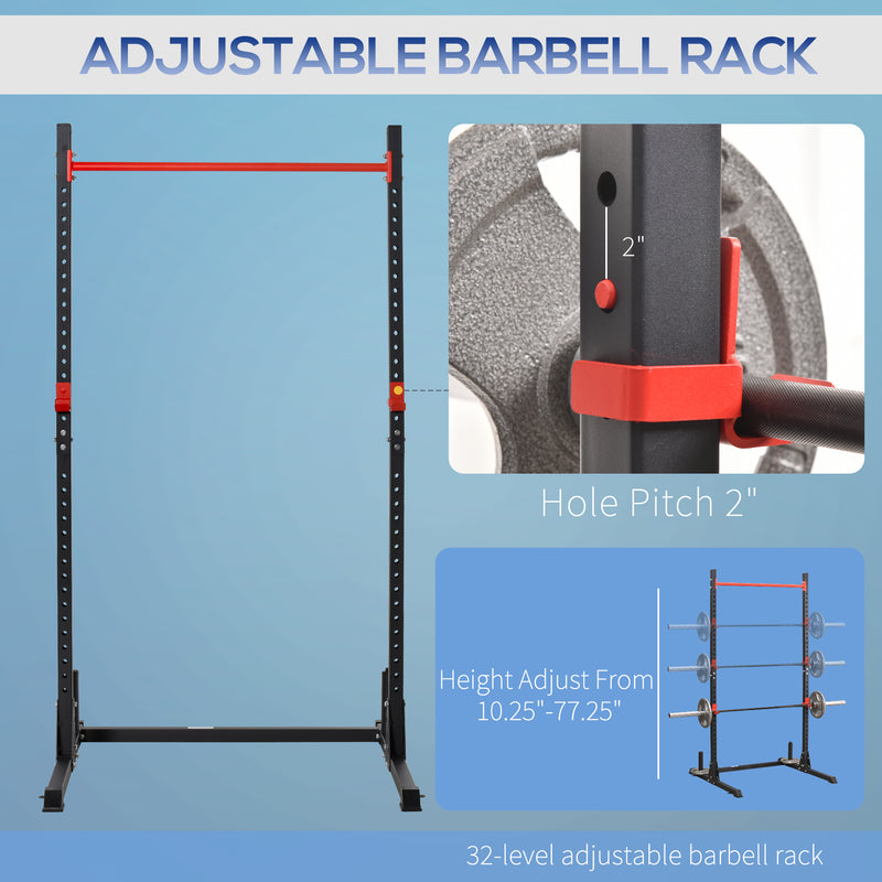 Power Squat Rack Adjustable Height Strength Training Fitness  Pull Up