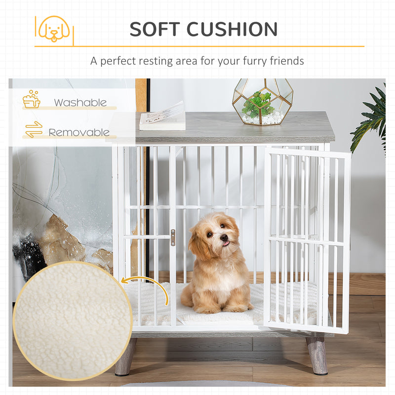 Decorative Dog Crate Pet Cage Kennel w/ Soft Cushion