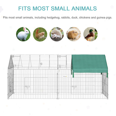 Galvanized Cage with Cover for Dog, Rabbit, and Chicken Run, 87&quot;