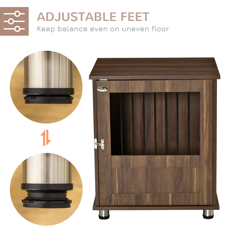 Wooden Dog Crate with Furniture Style for Small Dogs, Indoor End Table