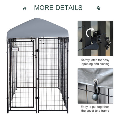 Medium Outdoor Dog Kennel Run House Crate Cage Anti-UV Roof Patio Pet Shelter