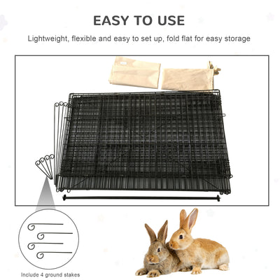 Galvanized Cage with Cover for Dog, Rabbit, and Chicken Run, 87&quot;