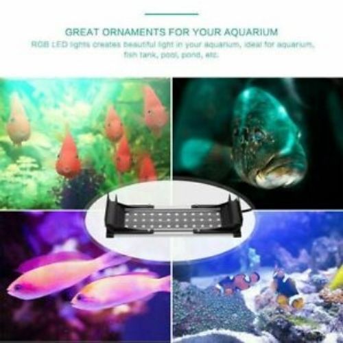 Aquarium Fish Tank, Multi Color LED USB Aquarium Light Desk Bracket Lamp 144Leds