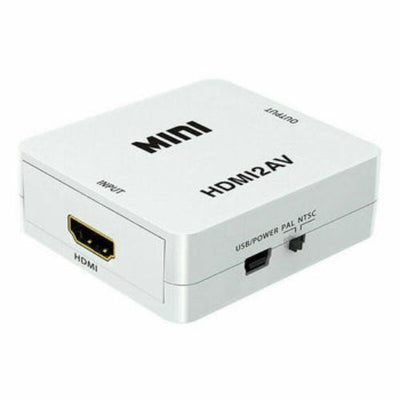 1080P Mini HD Converter Box HDMI to AV RCA CVBS Composite Video Audio Adapter AC