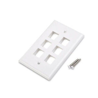 10 Packs Wall Plate 6 Port White Unbreakable Toggle Outlet Cover