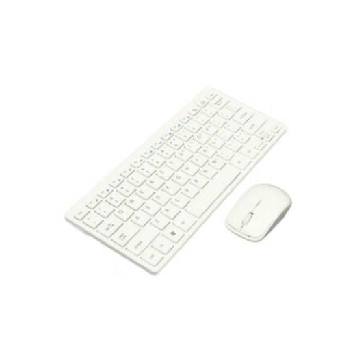 Cordless Keyboard Mouse Combo White w/ Protective Cover Slim USB Nano Reciver