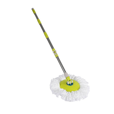 Split Bucket 360 Rotating Spinning Spin Mop 2 Mop Heads Stainless Steel Wheel