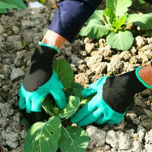1 Pairs Garden Claw Wonder Gardening Gloves Easy Digging Rake Scraper Planting