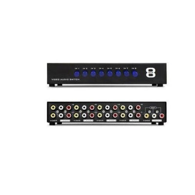 AV Switch Box Composite Selector 8 Port RCA Audio Video 8 In 1 Out To TV