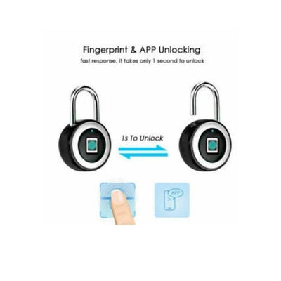 Fingerprint Padlock Waterproof Smart Keyless Bluetooth Thumbprint Lock Locker