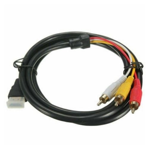 HDMI to 3 RCA Phono Red White Yellow Cable Cord AV Audio Video Lead Universal CA