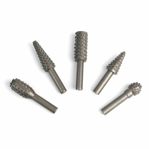 5pc Rasp Steel Rotary Burr Shape Wood Grinding Milling Shaping Drill Bit Tool
