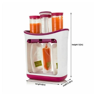 Squeeze Station with Storage Bags Infant Baby Fresh Fruit Juice Food Maker home