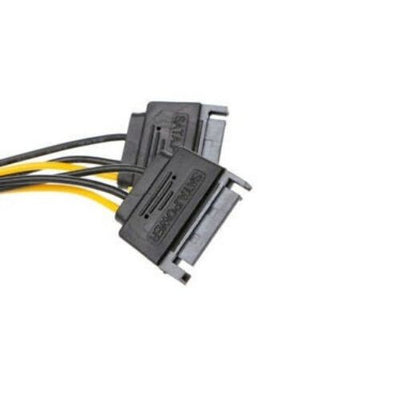 Dual SATA Power to 6Pin PCI-E Cable Converter Wire for PCI Express Video Card