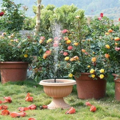 New Outdoor Solar Powered Floating Bird Bath Water Fountain Pump Garden US