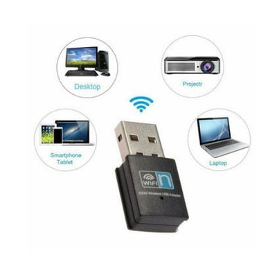 USB Wireless N WiFi Adapter Dongle Network LAN Card 802.11n 300Mbps For Windows