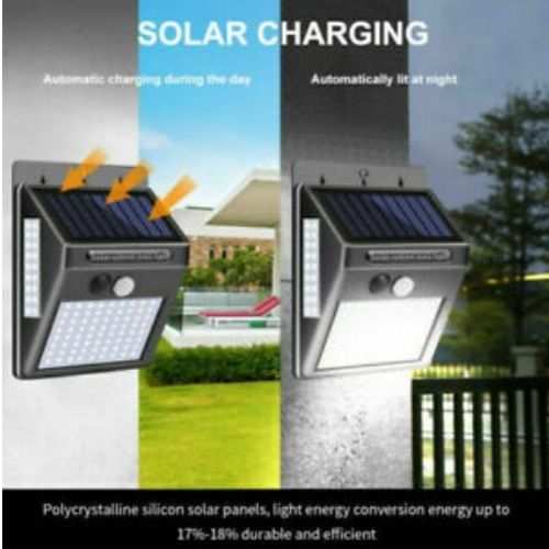 Solar Sensor Wall Light 100 LED Motion Lights Outdoor Security Home Lamp