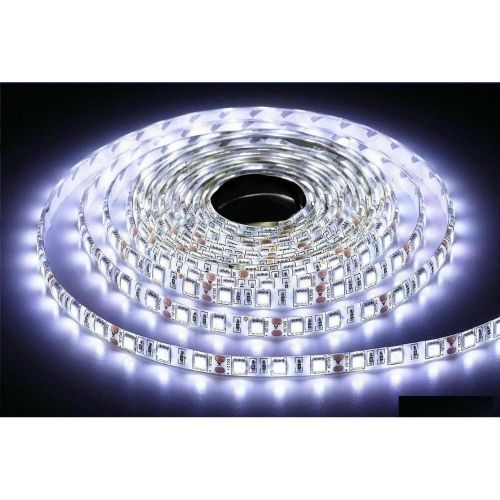 16.4ft 5M LED Strip 5050 White DC12V 300LEDs Waterproof IP65 Flexible LED Light