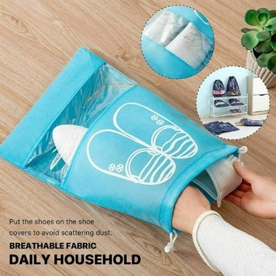 10PCS Portable Dustproof Drawstring Home Travel Pouch Shoe Storage Bag Organizer