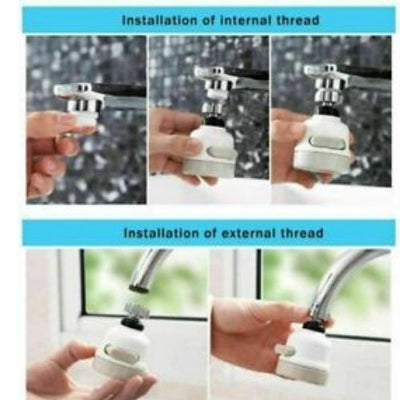 360° Kitchen Tap Head Water Saving Faucet Extender Sprayer Sink Spray Aerator