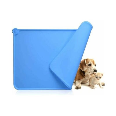 Silicone Pet Feeding Food Mat for Dog Cat Placemat Dish Bowl Easy Wipe Clean Fun