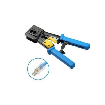 RJ45 Crimp Tool Pass Through Cat5 Cat5e Cat6 Crimping Tool for RJ45/RJ12 Regular