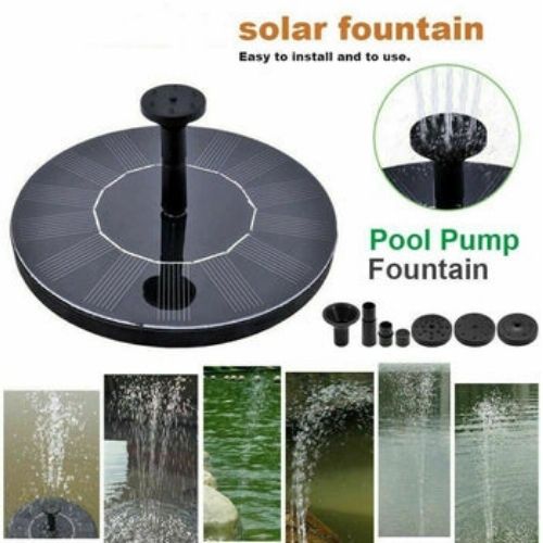 Outdoor Solar Powered Floating Bird Bath Water Fountain Pump Garden Pond Pool CA