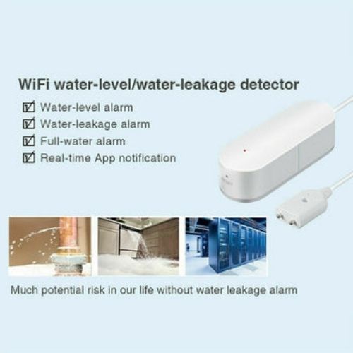 Tuya Smart WiFi Water Leak Sensor Flood Leakage Level Alarm Overflow Detector CA