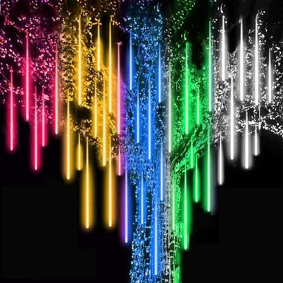 LED Meteor Shower Rain Lights Drop Icicle Snow Falling Raindrop Wedding Xmas Tre