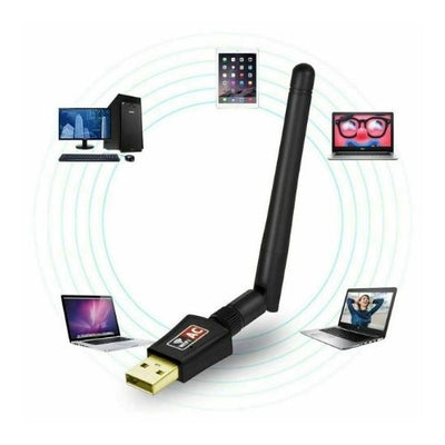 USB WiFi Wireless Adapter 802.11ac AC600 Dongle WPS 5GHz Dual Band 5dBi Antenna