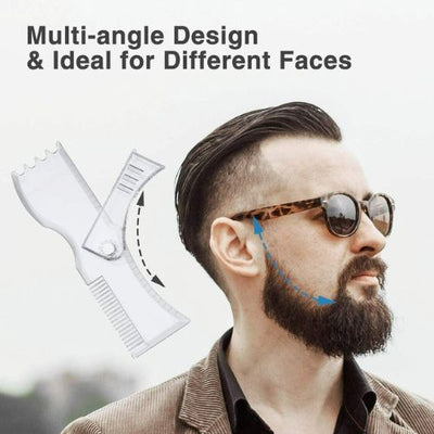 Style Beard Trim Template Men Modelling Tool Shaping Comb Trim Guide Shaver Tool