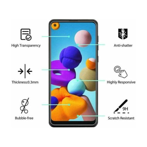 Premium Tempered Glass Screen Protector for Samsung Galaxy A21