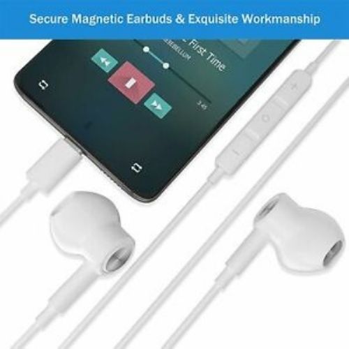 Type C Earphones with Mic and Volume Control Compatible with Xiaomi, Samsung, LG